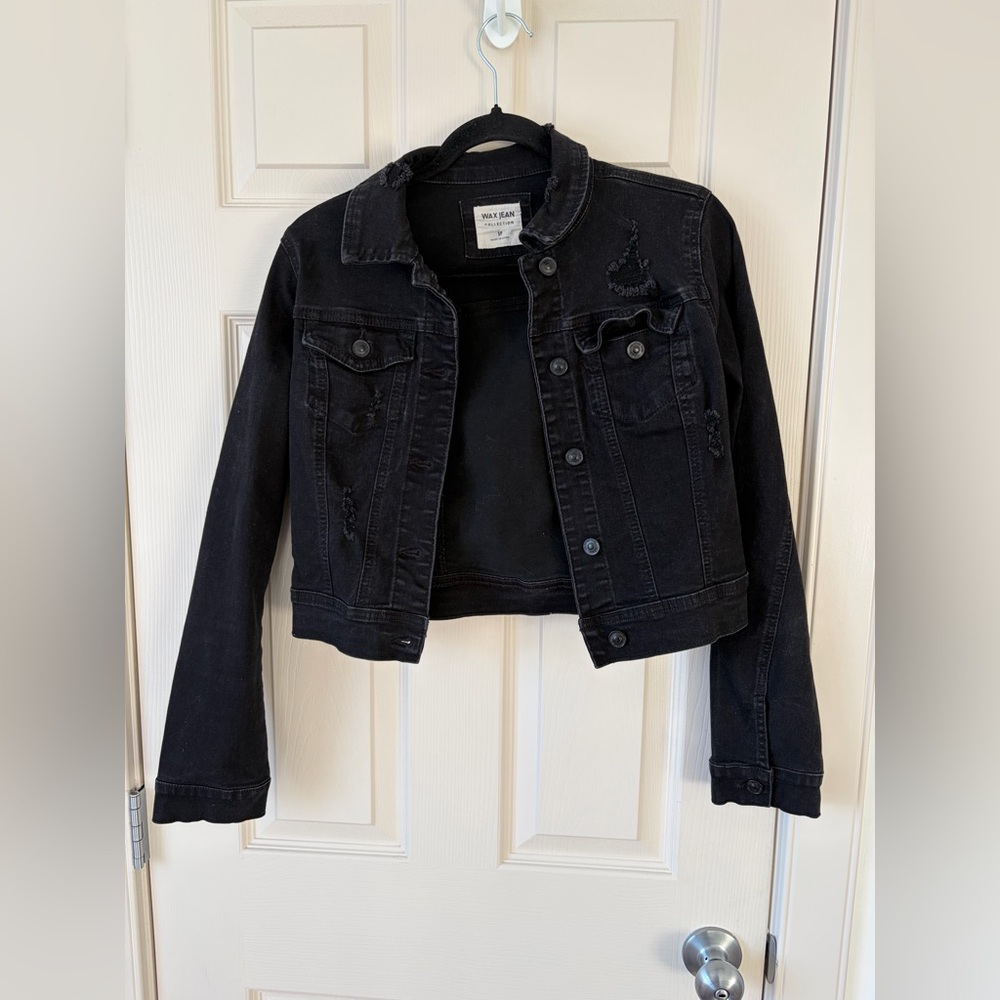 Small Wax Jean Collection Black Denim Jacket